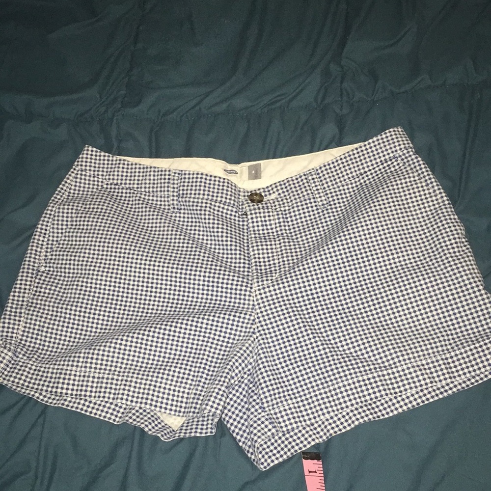 Old navy everyday twill blue gingham shorts